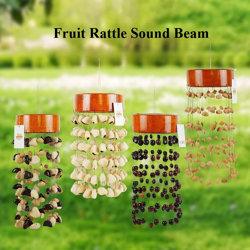 

Natural Fruit Shell Hand-cranked Bell Yoga Meditation Sound Therapy Musical Instrument Wind Chime Handcrafted Strings Chimes