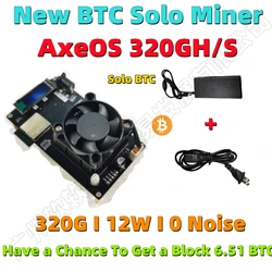 Ship in 24 Hours New BTC Solo Miner AxeOS 320GH/s 12W ( With PSU ) Bitcoin Solo Mining Have a Chance To Get a Block Get 6.51 BTC