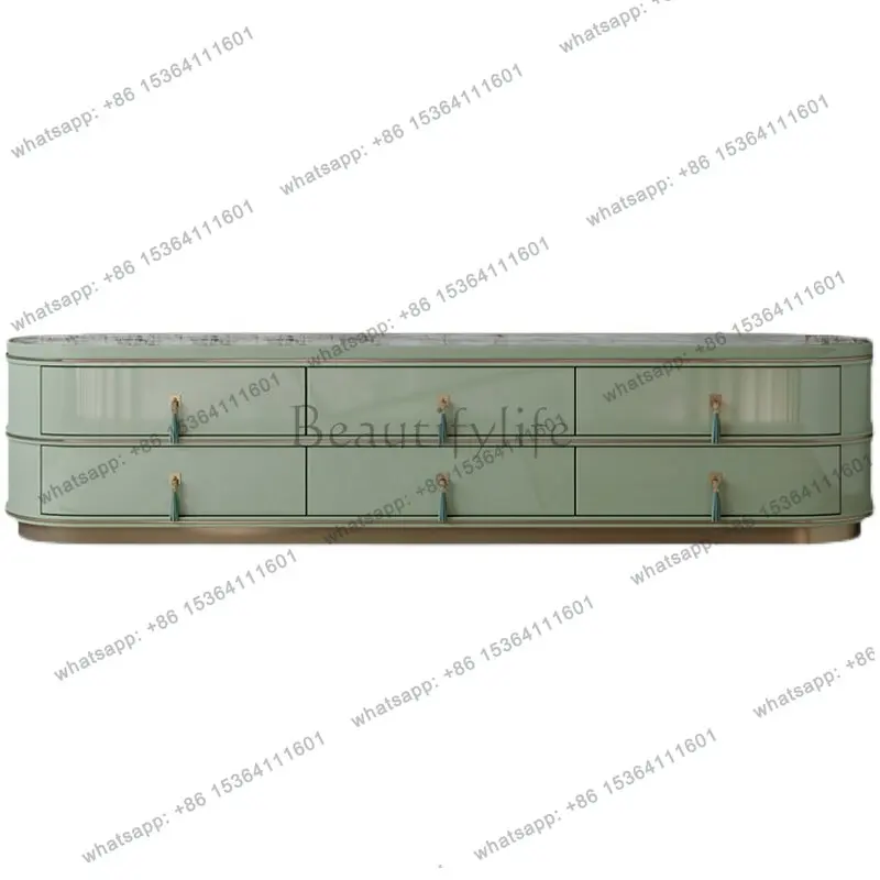 Italian light luxury minimalist TV cabinet living room paint complete video cabinet