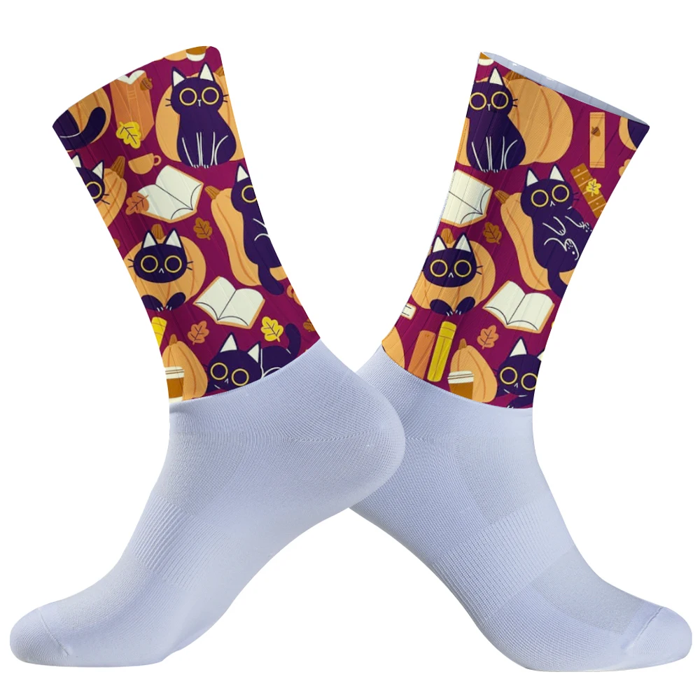 Chaussettes de sport d'animaux confortables pour le cyclisme, chaussettes de vélo de montagne, chaussettes de vélo de route, chaussettes de course