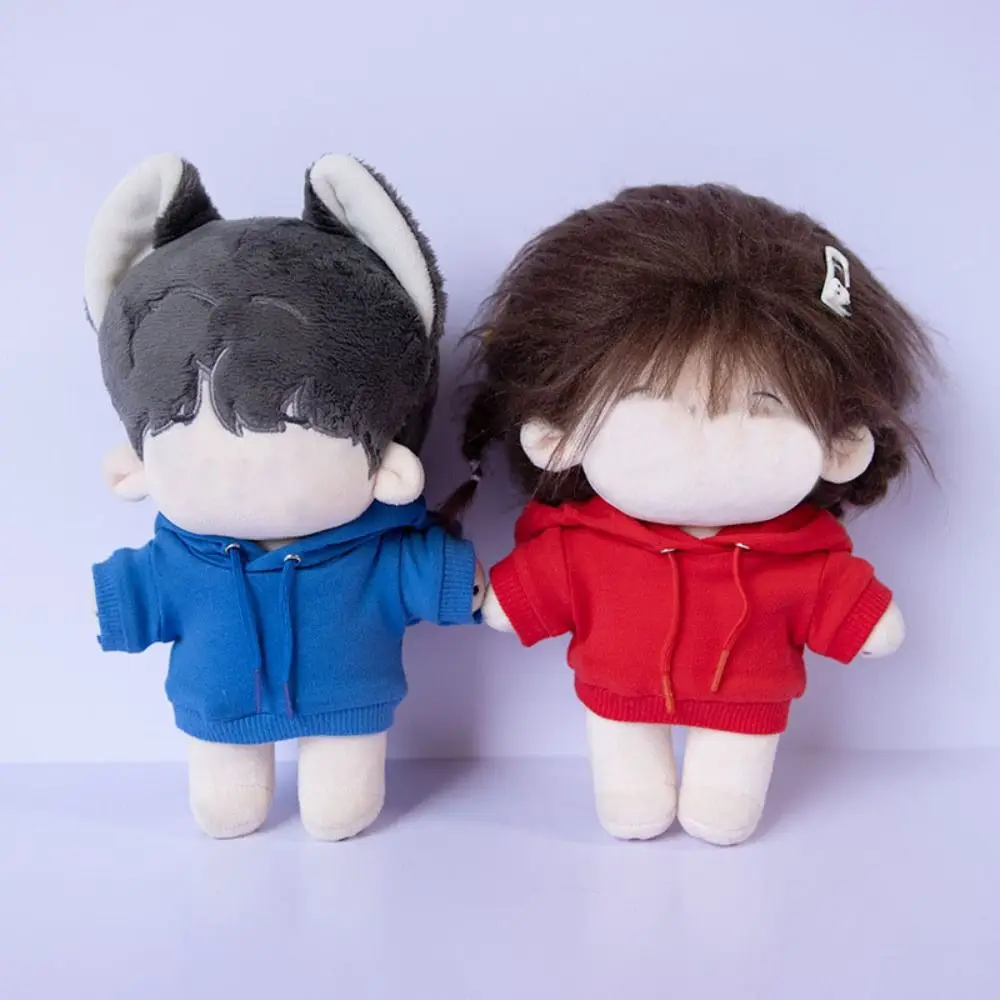 20CM Cotton Doll Clothes Fashion Tops Versatile Hoodies Candy Color Sweatshirt For Idol Dolls Accessories Plush Toys Clothing