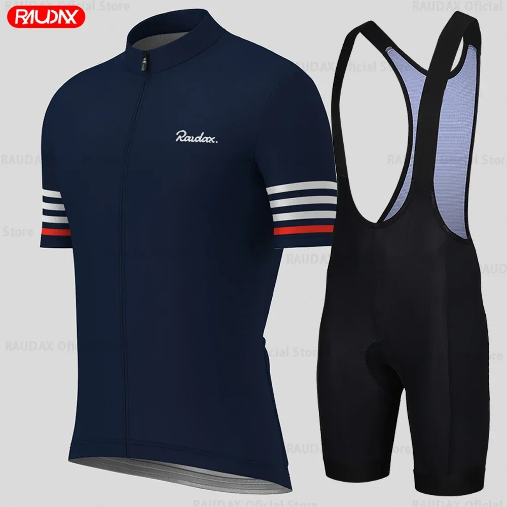 2025 Raudax Cycling Jersey Set Men Summer Breathable Cycling Clothing Bicycle Clothing MTB Uniform Ropa Ciclismo Bike Clothes