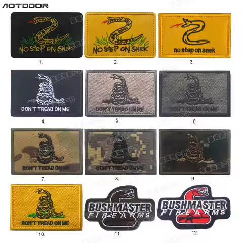 IR Infrared Dont Tread On Me No Step on Snek meme funny Snake Patch badge
