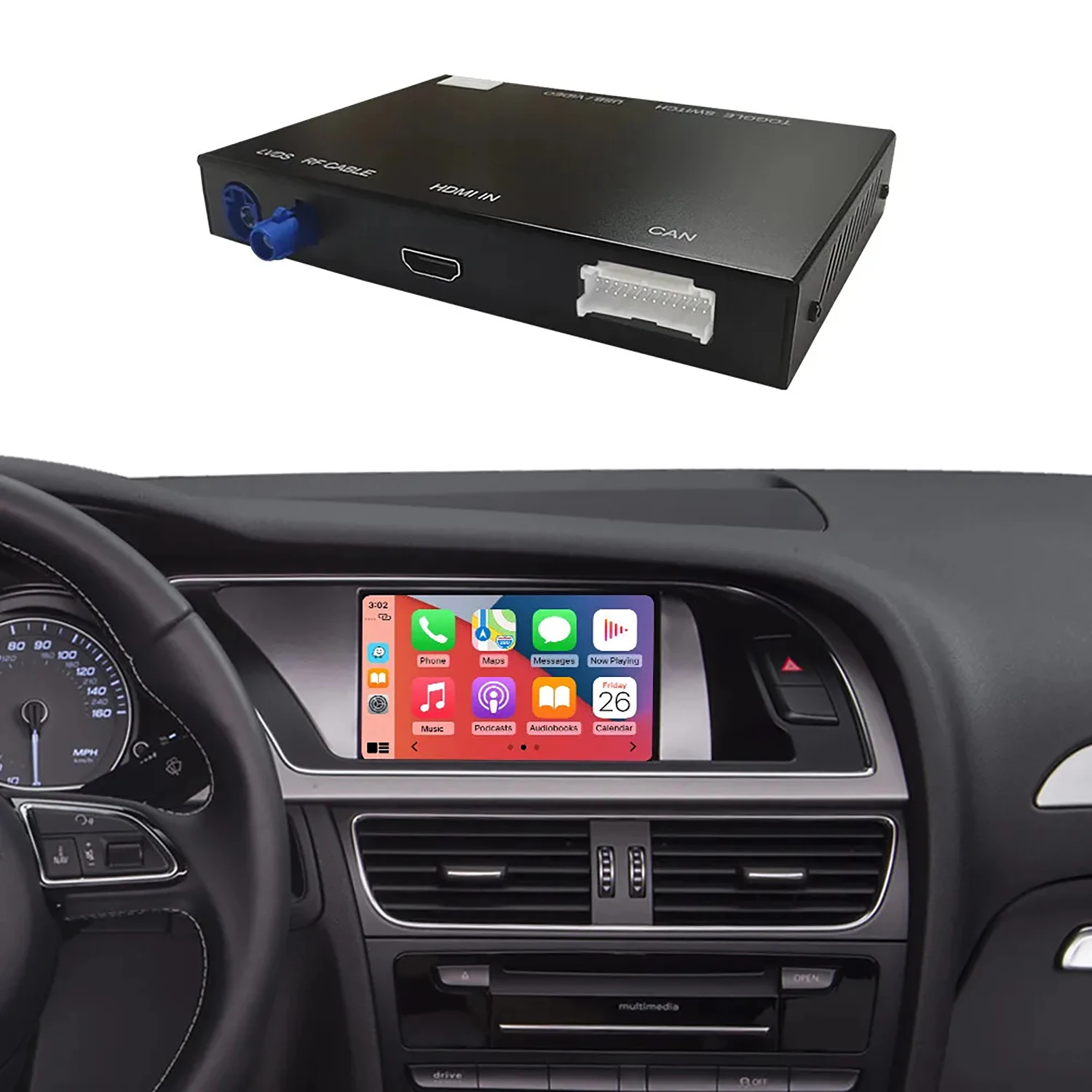 

1PCS Wireless CarPlay Android Auto Interface For 2009-2015 Audi A4 B8 A5 Q5with AirPlay Mirror Link Car Play Functions New