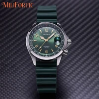 Reloj deportivo Milifortic S089 Alpinist Homage para hombre, bisel de brújula interior, correa de goma NH35, reloj automático resistente al agua de 39,5 MM para hombre