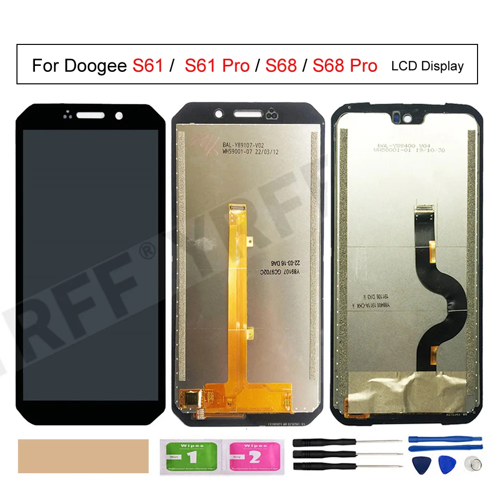 

LCD Screen Replacement Parts for Doogee S61 Pro/S68 Pro LCD Display,Touch Screen Digitizer Assembly