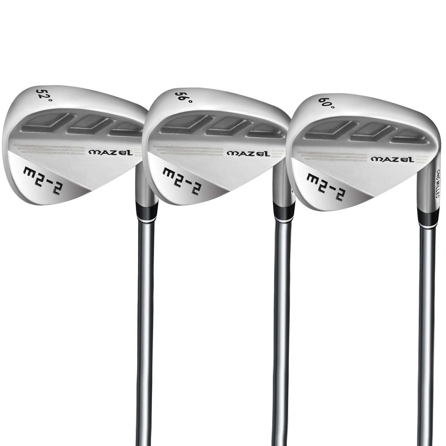MAZEL Premium Golf Wedge Set 52/56/60 درجة CNC مطحنة عالية تدور الوجه الصلب للجنسين المطاط مزورة نوادي الحديد اليد اليمنى