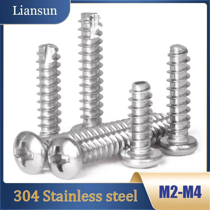 M2-M4 304 Stainless Steel Countersunk Self-Tapping Screws Precision Countersunk Self-Tapping Screws with Anti-Stripping Feature