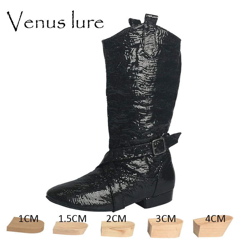 

Venus lure 2 см женские танцевальные разминки ботинки замшевая подошва черные танцевальные туфли с блестками женские ботинки для танцев зимняя танцевальная обувь