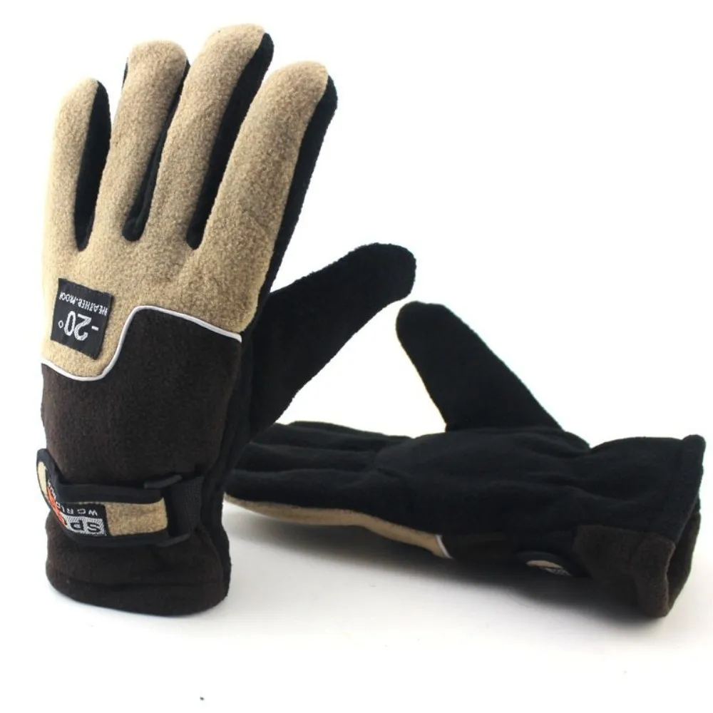 Polar Fleece Winter Gloves Touchable Screen Full Finger Touch Screen Gloves Windproof Coldproof Full Finger Gloves