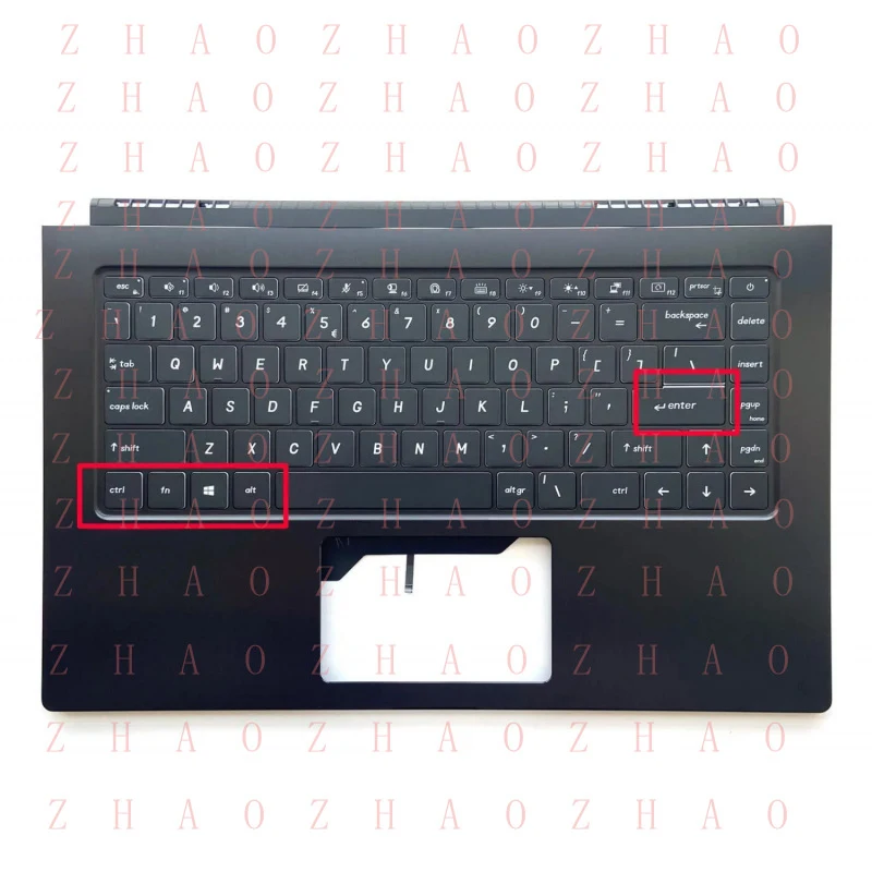 L+ New For MSI Modern 15 MS-1551 15.6in Upper Case Palmrest Cover Backlit Keyboard