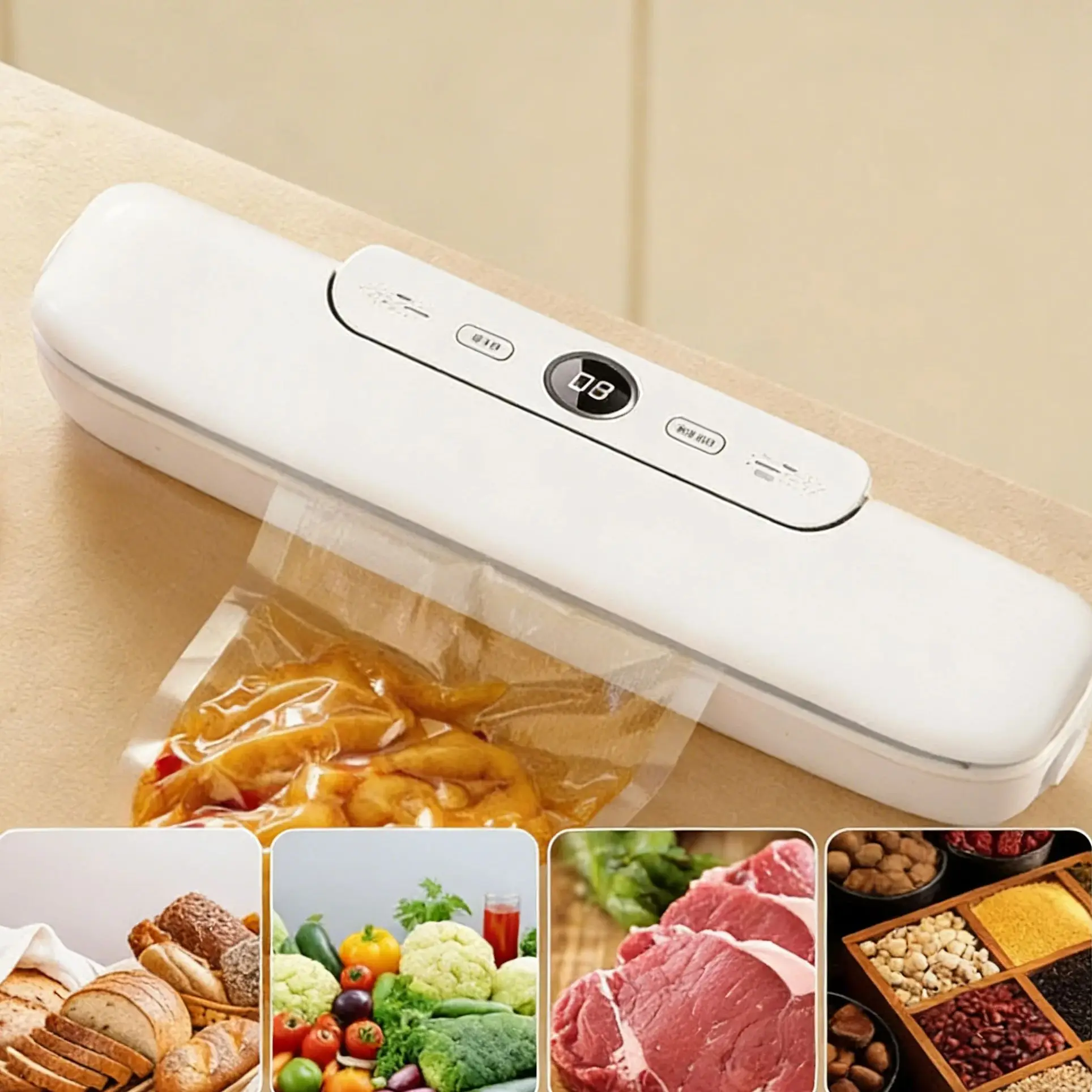 

Вакуумная машина для запечатывания пищевых продуктов Коммерческая портативная машина для хранения свежести Бытовая мини-вакуумная упаковочная машина для запечатывания продуктов Ma