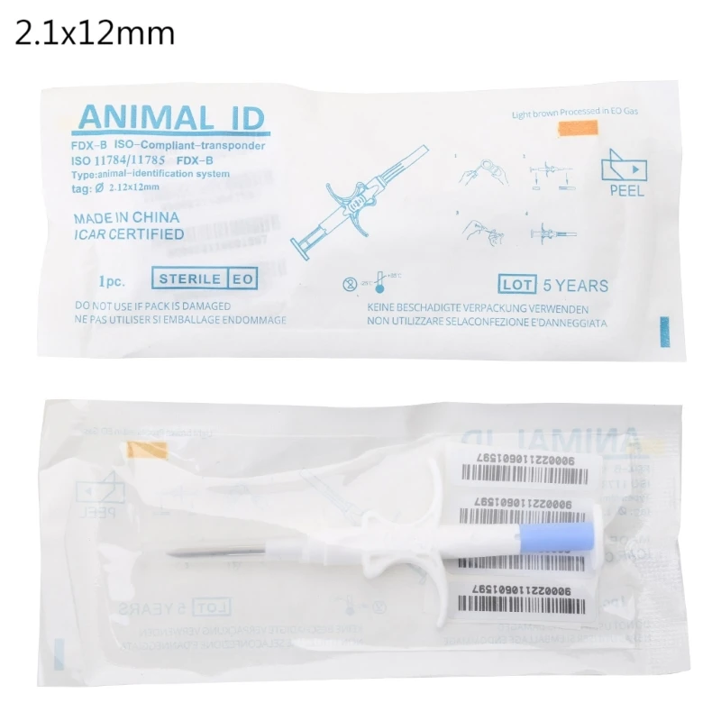 Pet ID Microchip Implant Set Chips Implanter for Dog for Cat Veterinary Manageme