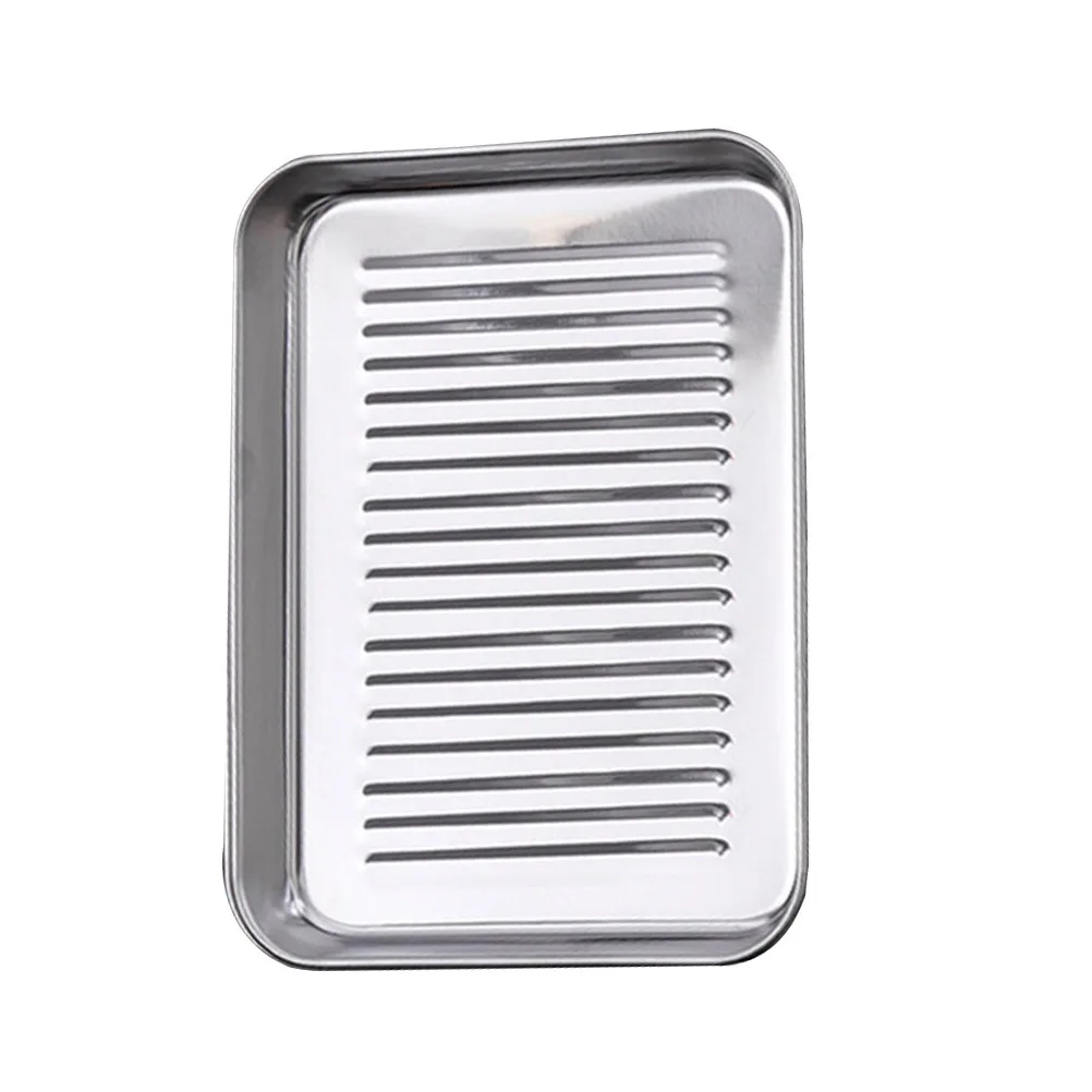 

Stainless Steel Baking Pan Rectangle Oven Steamer Multi-Use Non-Stick Pizza Bread Dumplings Large Capacity Tray
