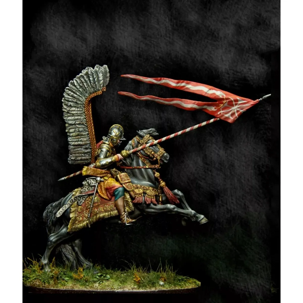 1/24 Resin unpainted model kit, military theme, Polish Wing Cavalry unassembled and unpainted GK