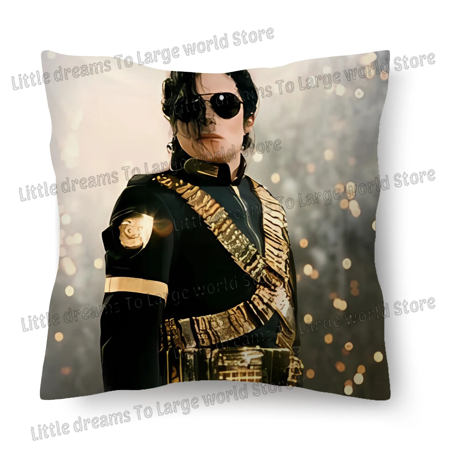 Michael Jackson Pillowcase Singer MJ Decorative 45x45 Pillowcases for Sofa Cushions Square Single-sided Pillowslip Home Ornament - view 4