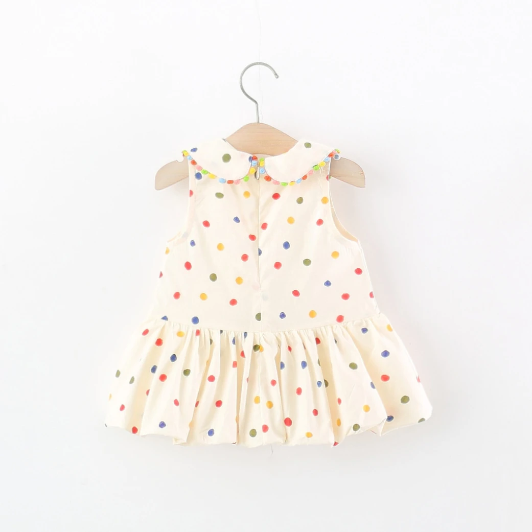 Summer New Baby Girl Dress Colorful Polka Dots Comfortable Casual Daily Children's Clothing 6 Months To 3 Years Old