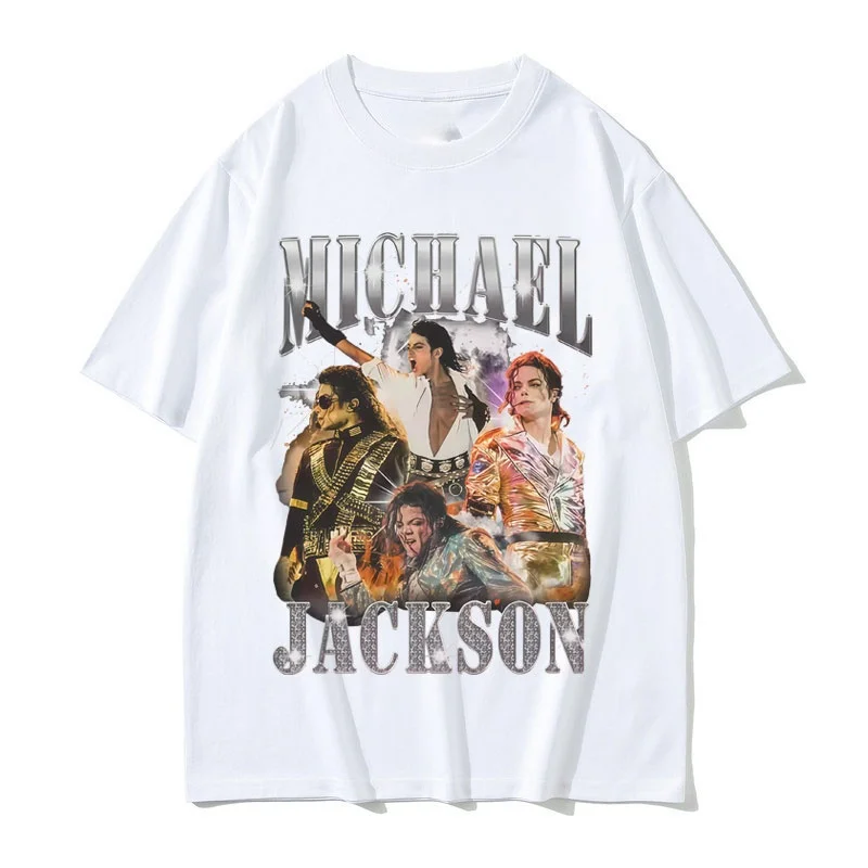 Classic Vintage Michael Jackson Graphic T-shirt Men Summer Clothing Fashion Retro Gothic Rock Tshirt Men's New Oversized T Shirt