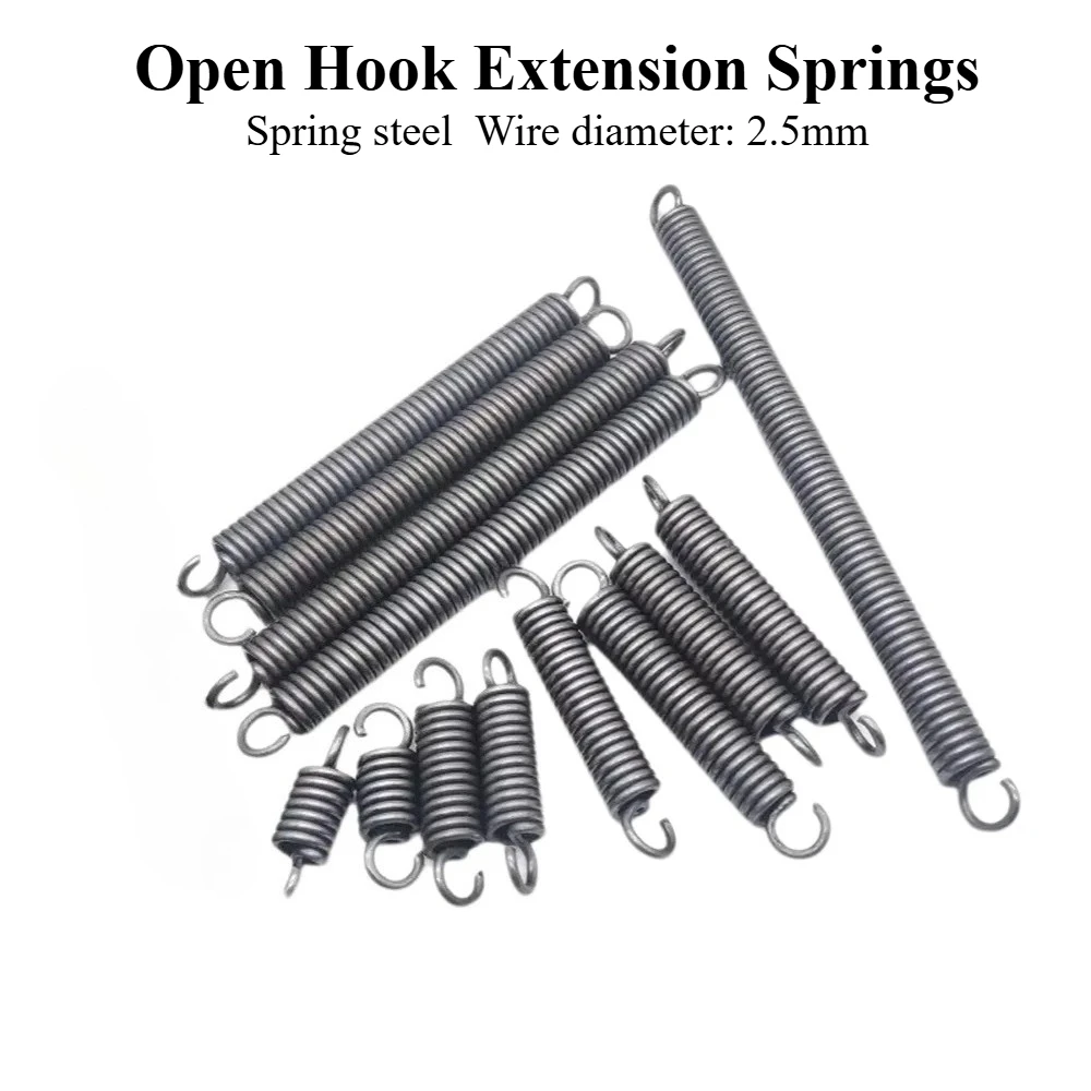 

Tension spring with hook tensile spring, oven sliding door mechanical spring wire diameter 2.5mm OD20mm length 60-300mm