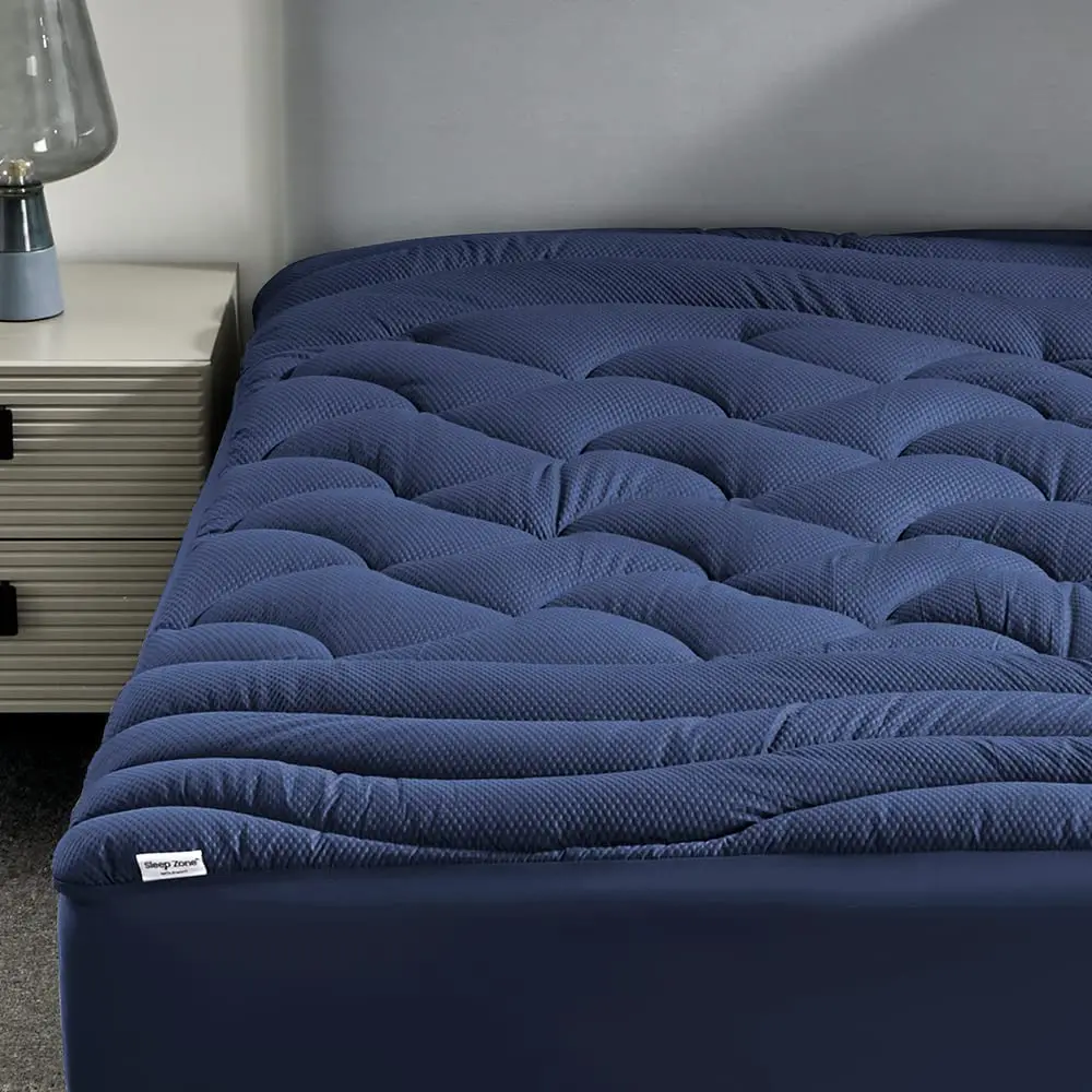 

King Size Cooling Mattr Topper, Premium Zoned Cool Mattr Pad Cover, Padded Mattr Protector Breathable Washable, Deep Pocket