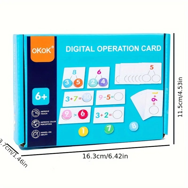 Digitale Operationskarte, Arithmetikblock für Kinder, Lehrmittel, mathematische Additions- und Subtraktionskognitionskarten
