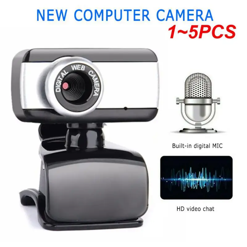 1~5PCS 480P Webcam Zoom Webcam With Mic USB 2.0 Web Camera+Microphone CMOS Sensor Driverless Webcam For Desktop/Laptop/PC/