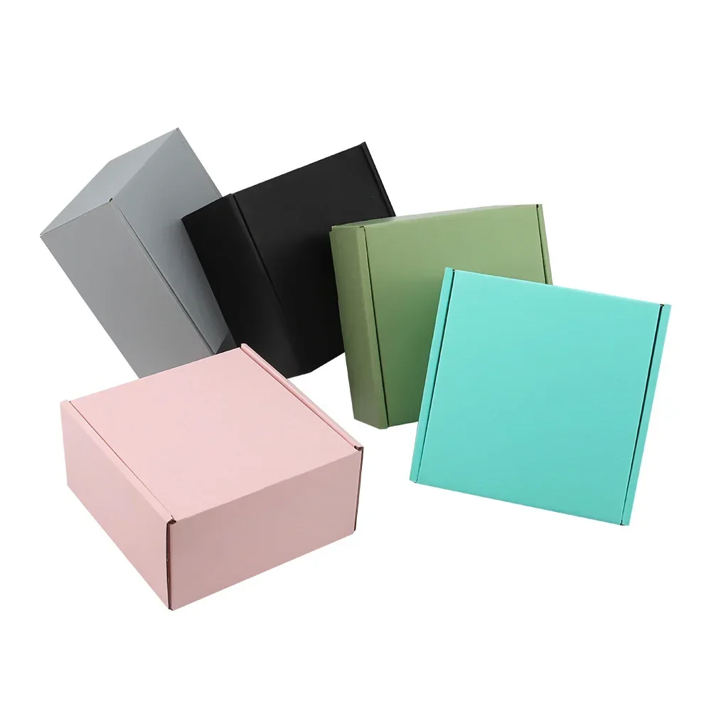 Triple Layer Corrugated Paper Thick Folding Box Solid Color Packaged Express Cardboard Case Clothing Gifts Cosmetics Pack Carton