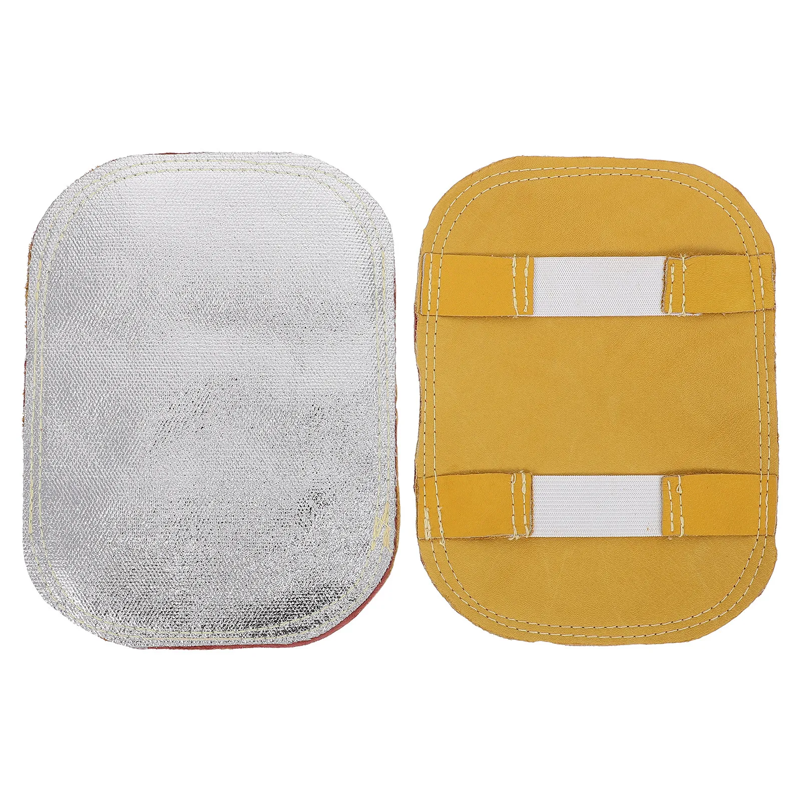 1Pair Cowhide Aluminized Welding Hand Pad Fire Resistant Heat Insulating Protector Industrial Metal Cutting Smelting Boiler