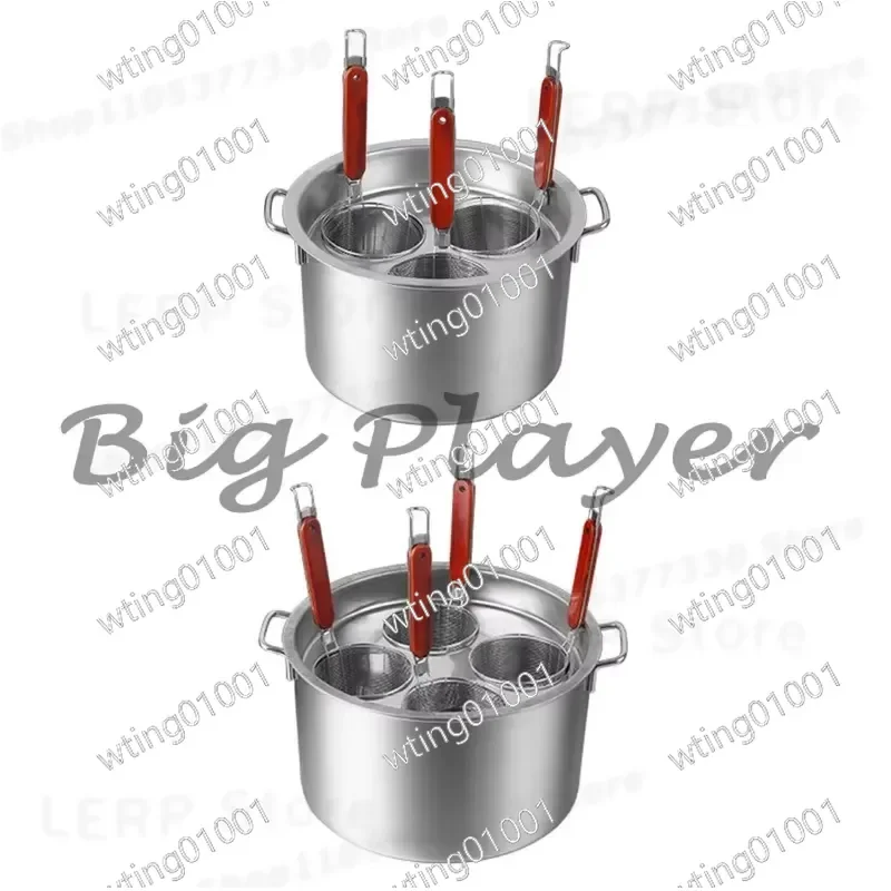 for Spaghetti Strainer Insert Set Deep Kitchen Sieve with Handle for Pasta Noodles Vegetable Cooking Drain Tool Home Use