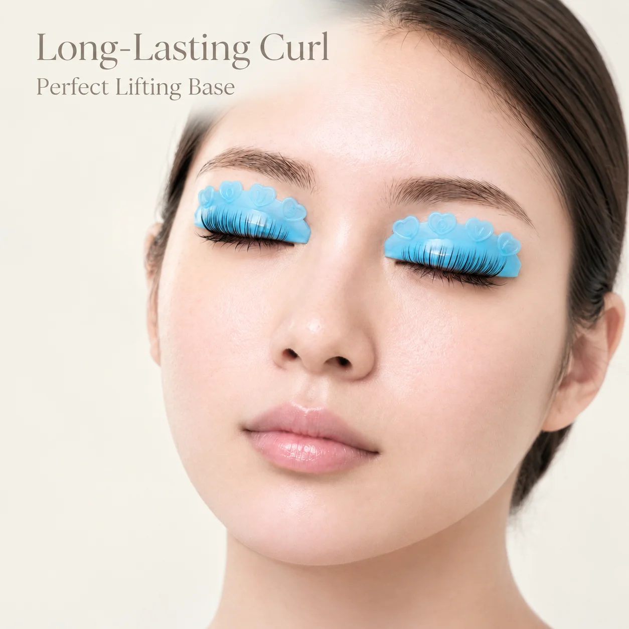 BLACKWINGS Lash Lift Softening Pad 1 Pair, Love Design, Self-Adhesive 0.5mm Ultra-Thin Silicone, Reusable Eyelash Perm Pad for H