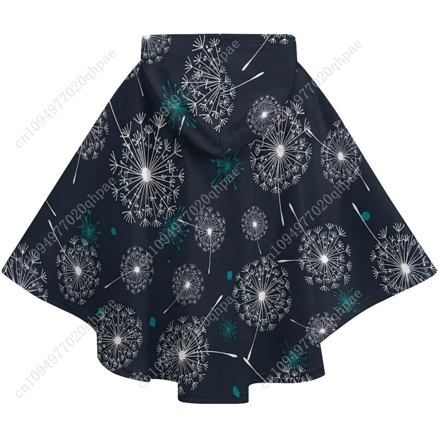 سترة بطانية مريحة من الفلانيل، هوديي كبير الحجم بنمط الهندباء مع جيوب للأطفال والمراهقين #6