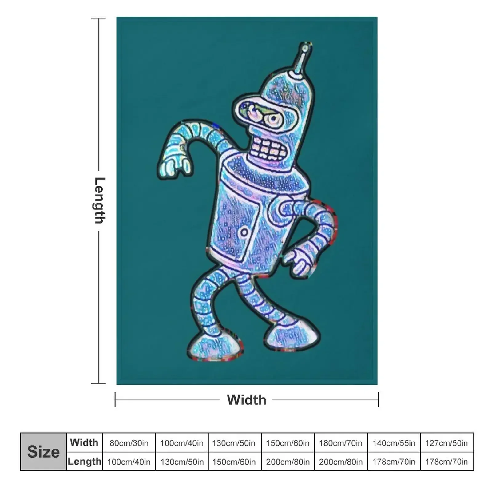 Bender Strut Midnight Edition Throw Blanket couch cozy soft plush fuzzy picnic outdoor blanket