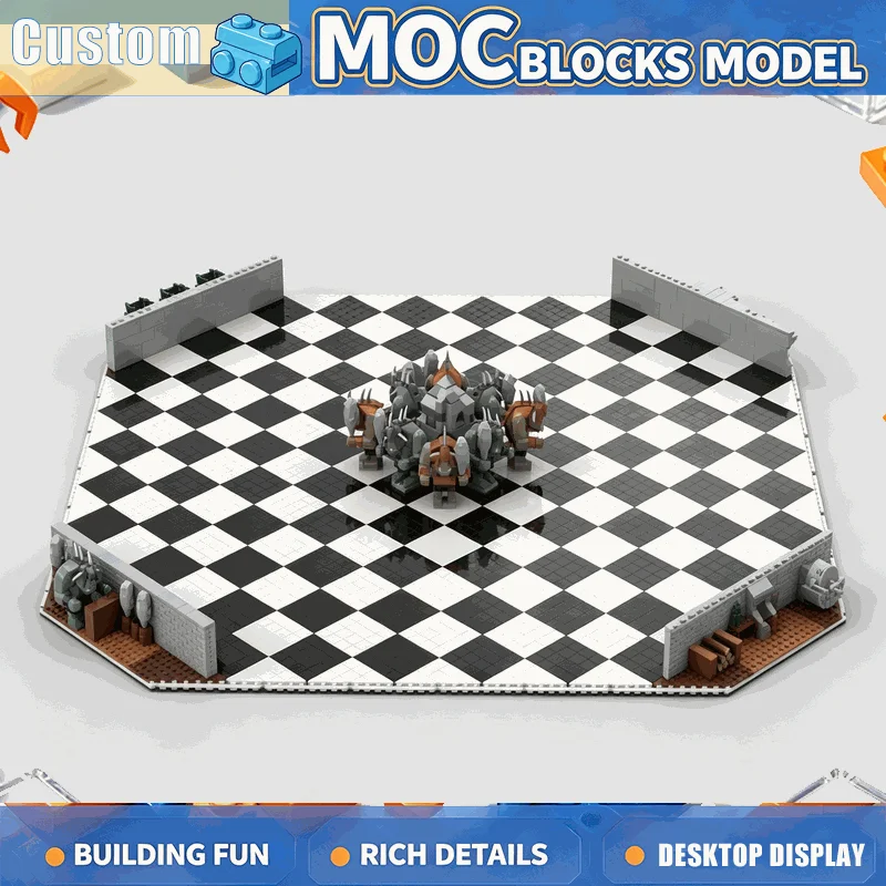 4468PCS MOC Viking Battle Board Game Building Blocks Chess Set Model DIY Creative Assembly Educational Toy Popular Dispiay Gift