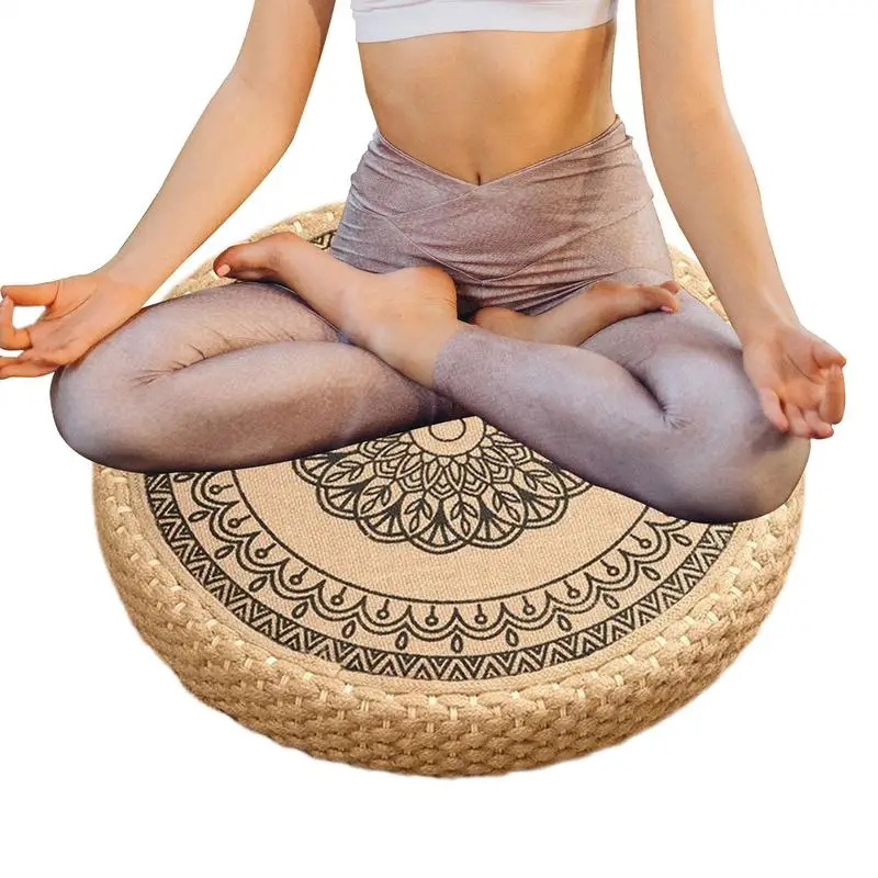 

Meditation Floor Pillow Breathable Boho Floor Cushions Meditation Sitting Pillow Boho Round Seating Mat For Home Yoga Relaxation