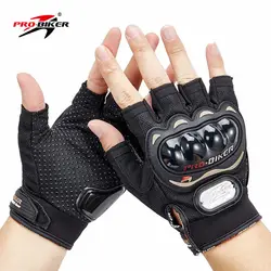 Pro-Biker-Luvas Respiráveis Motocicleta, Metade do Dedo Luva, Proteção Esporte ao ar livre, Equitação Cruz Dirt Bike, Classic, MCS-04C