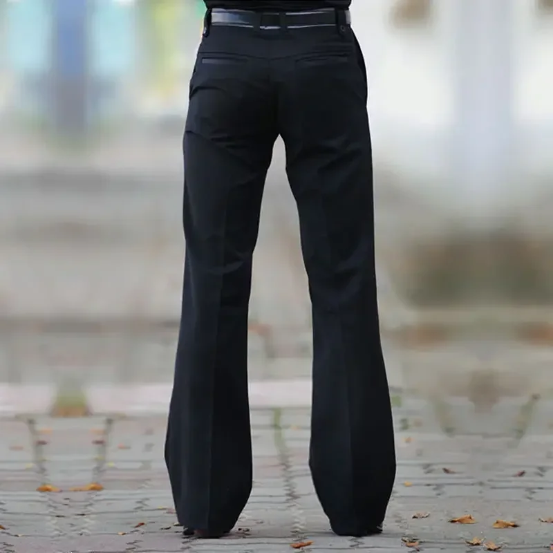 2024 New Spring Autumn Fashion Man Classic All-match Long Suit Trousers Male Solid Color Men Casual Business Flare Pants S50