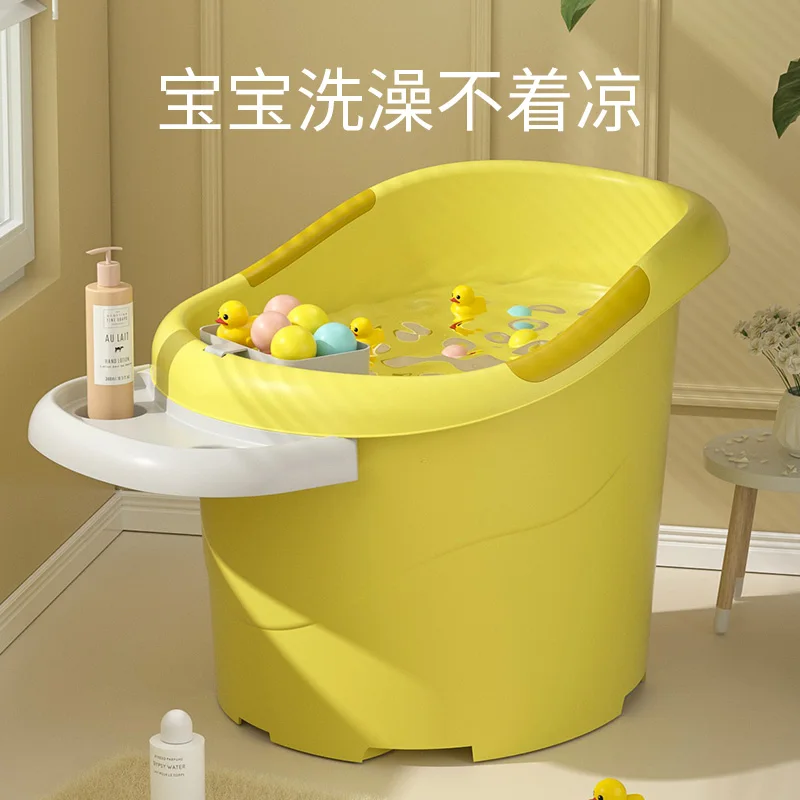 Baby Bath Bucket Children can sit in baby bath bath bucket Foldless baby home swimming bucket