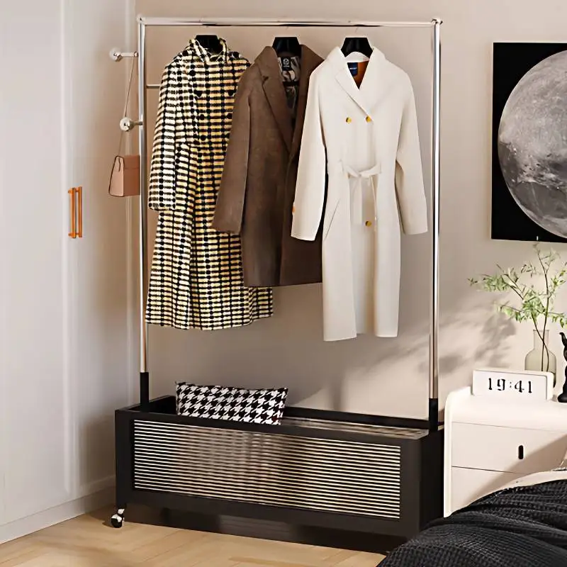 縦型収納ショップ洋服ラックディスプレイブラックモダンジャパンディ衣類ラックリビングルームペルチェロデロパルーム家具