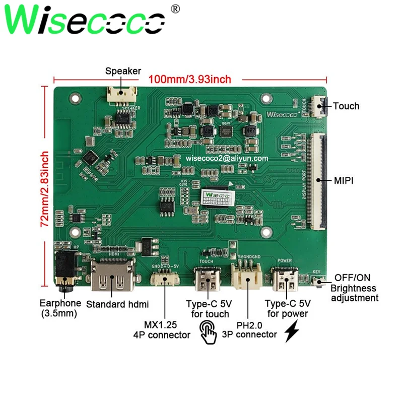 Panel OLED para ordenador portátil, pantalla táctil Amoled Raspberry Pi de 10 pulgadas, 2K, IPS, 330 Nits, brillo, tabletas, Monitor OLED