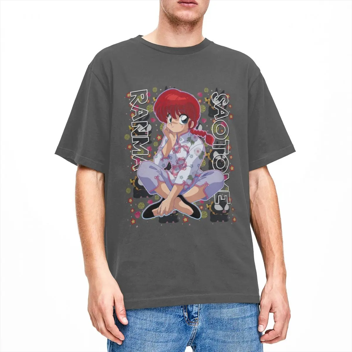 Ranma 1/2 1 2 Men Women's T Shirts Merch Vintage Tee Shirt Short Sleeve O Neck T-Shirt Pure Cotton Plus Size Clothing