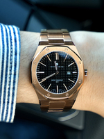 SAPPHERO Rose Gold Men Watches Luxury Stainless Steel Watch High End Men Gifts Clock Date Fashion Sport Waterproof Watch For Men
