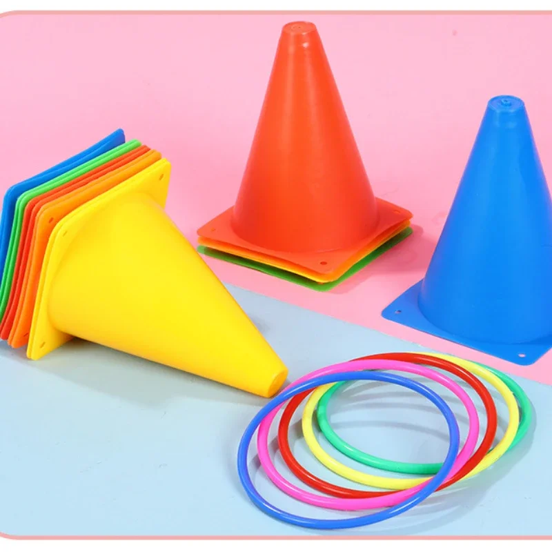 Kinder Werfen Kreis Spiel Kunststoff Werfen Ringe Konische Eimer Pädagogische Intelligenz Entwicklung Eltern-kind-Interaktives Spielzeug