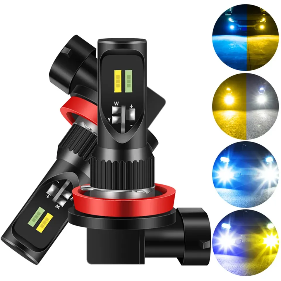  2pcs h8 led h11 fog light H16 EU LED H7 LED BULB Car fog lamp 9006 led hb4 led hb3 9005 DRL Day Running Lamp fog light 12V 