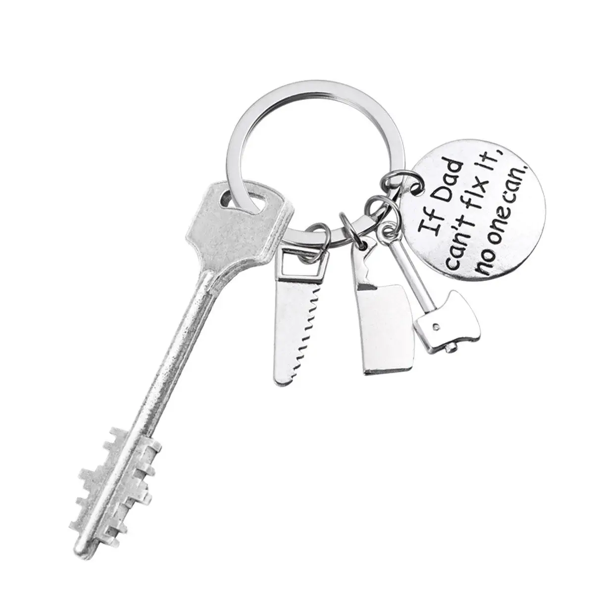 Daddy Keyring with Love You Daddy Engraving Repair Tools Pendant Alloy Keychain Super Gloss Safe Wear for Fathers Day