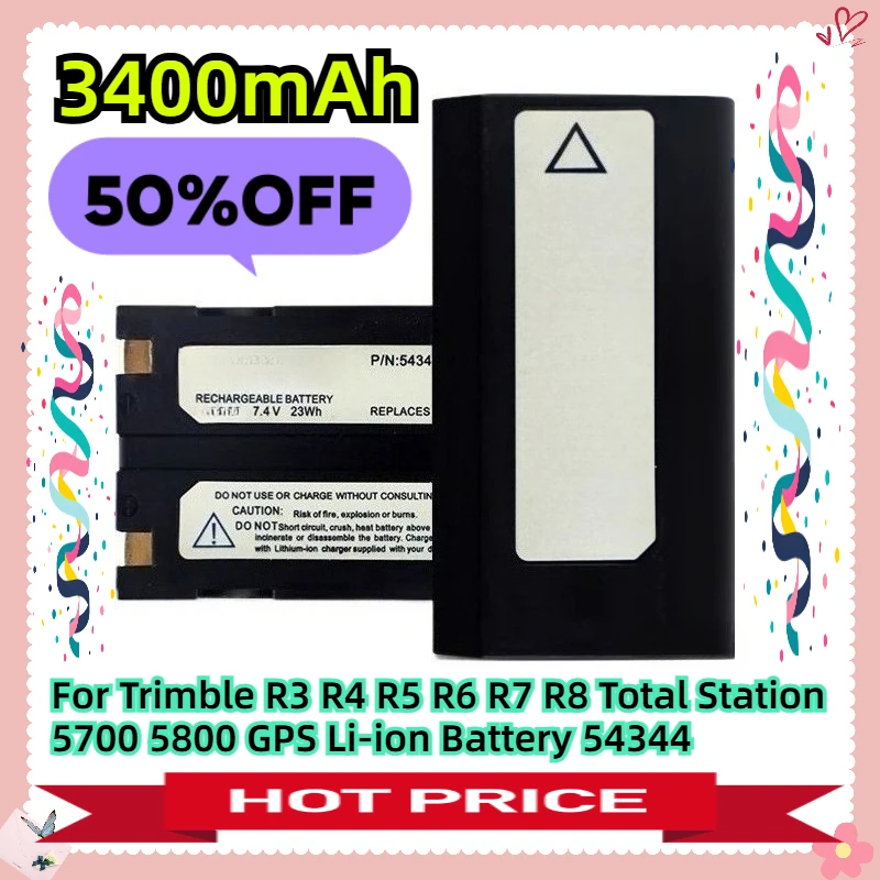 For Trimble R3 R4 R5 R6 R7 R8 Total Station 5700 5800 GPS Li-ion Battery 54344