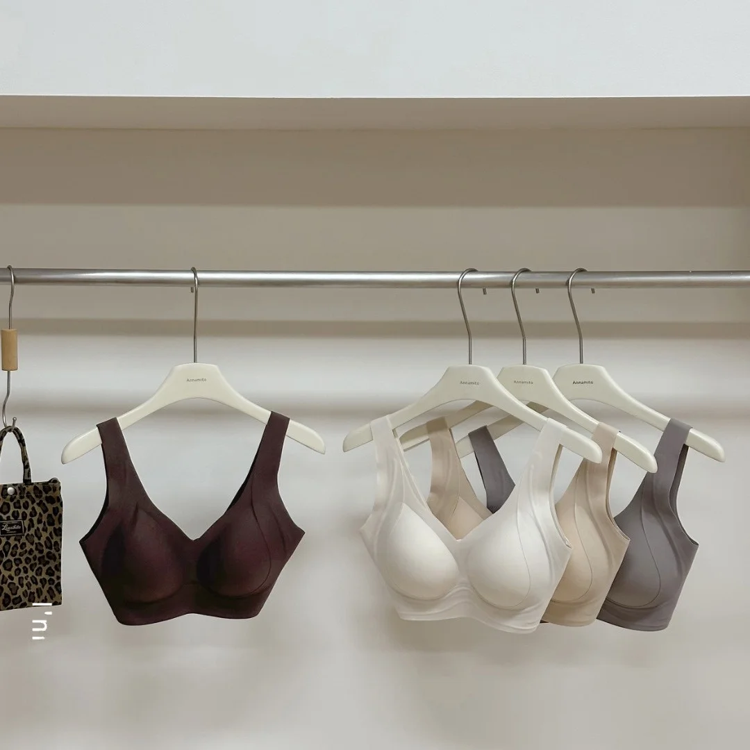Anti-Gravity Lifting Bra Comfortable Seamless Wide Strap Gathered Wireless Underwear Women's Vest Top Inner Wear Short Length