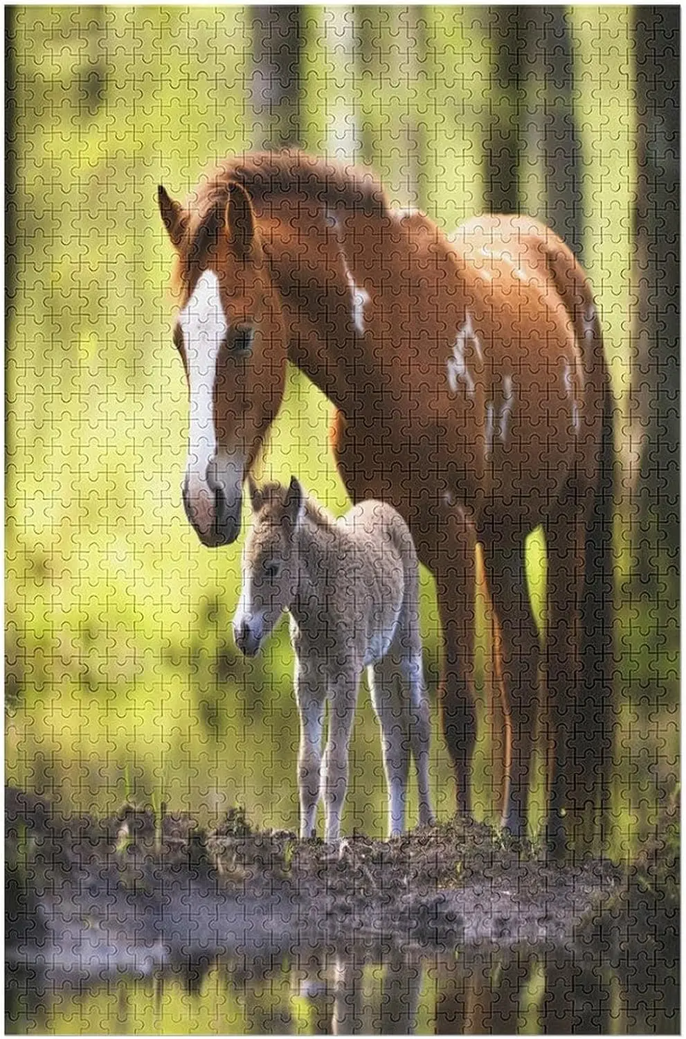 

1000/500/300 Pieces Wooden Puzzle wild horse Jigsaw Puzzle for Challenging Family Activity Game Holiday Birthday Gift