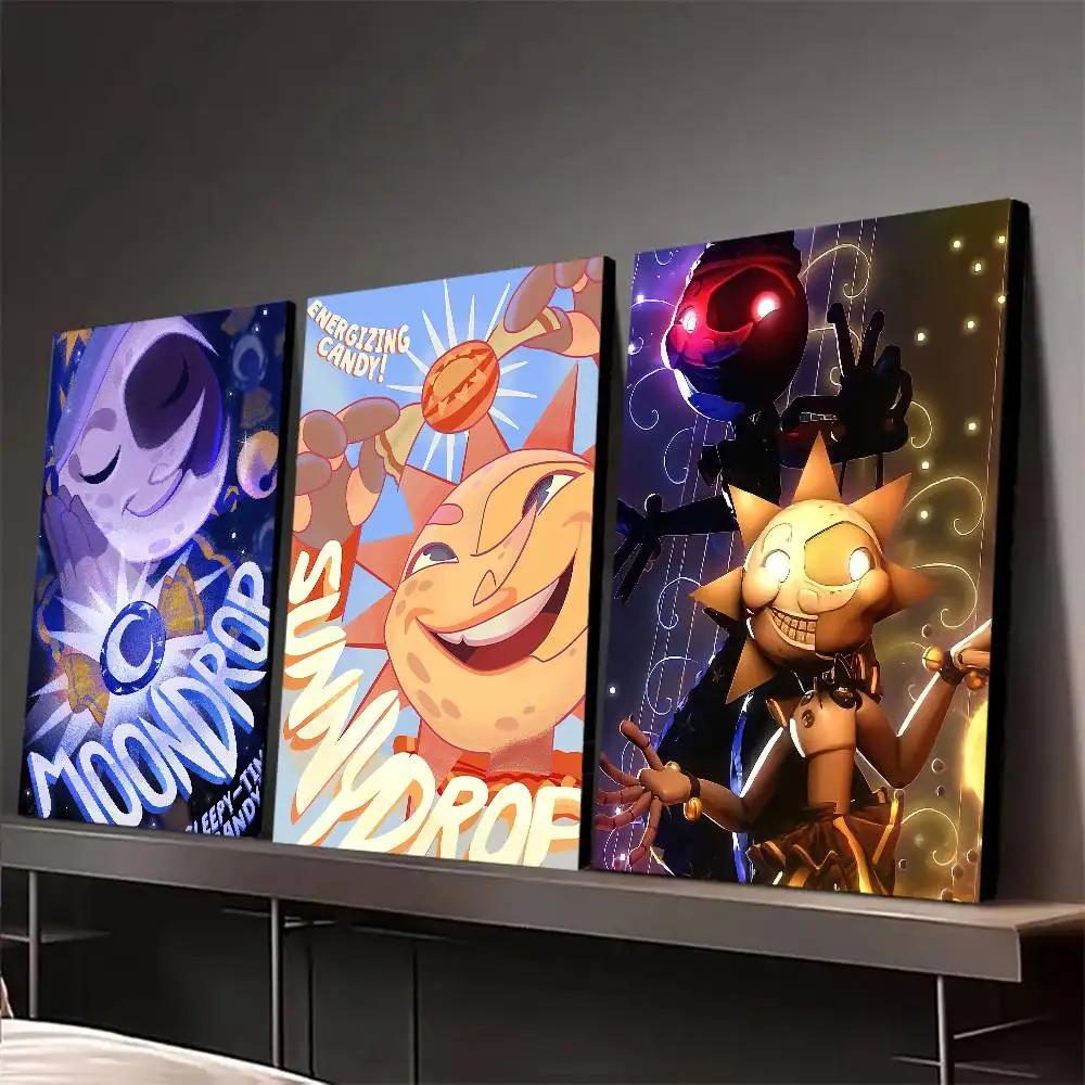 Sundrop And Moondrop Fnaf Poster Prints Wall Sticker Bedroom Living Office Home Room Decoration Painting Self Adhesive S
