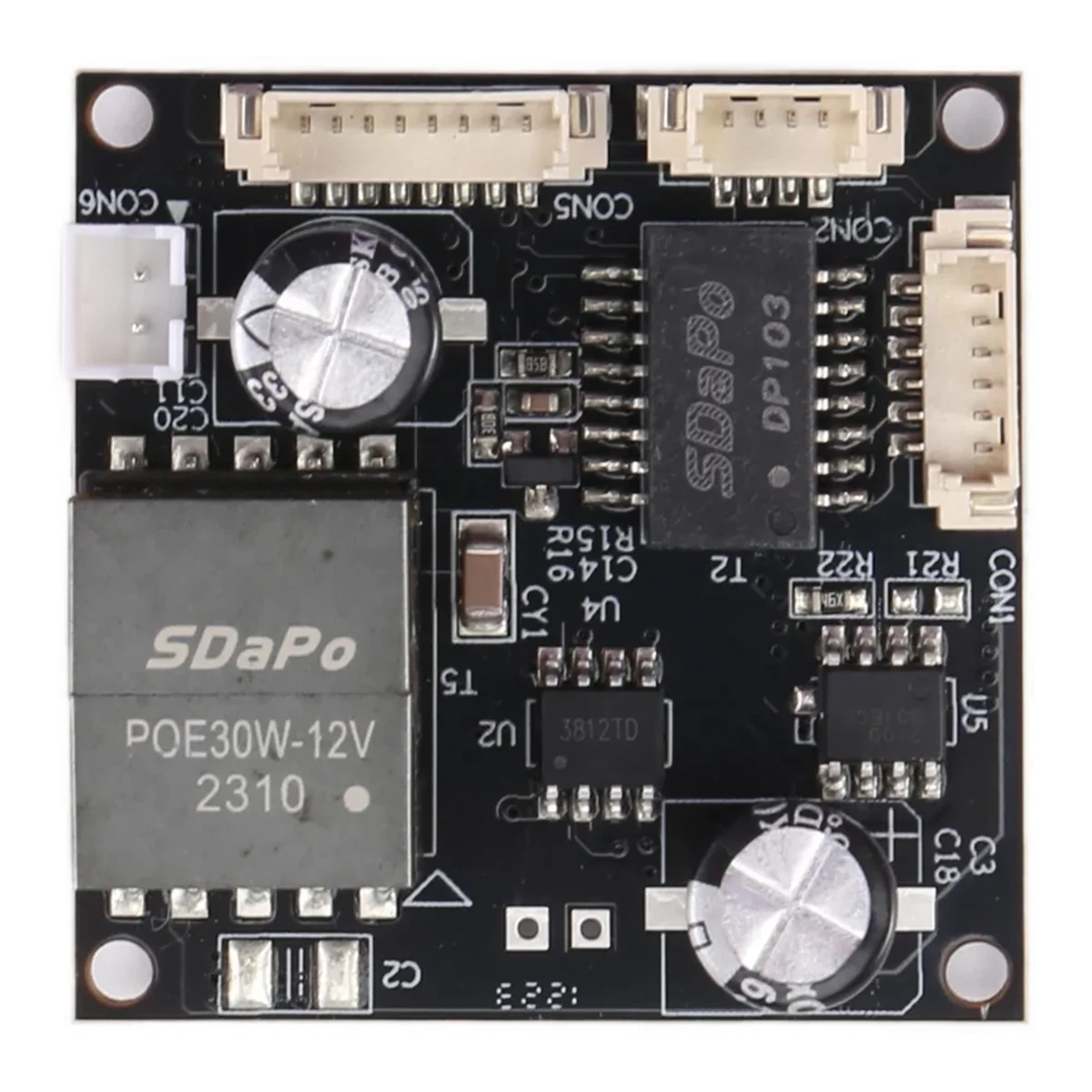 SDAPO PM3812AT 2A โมดูล POE ทนอุณหภูมิแบบแยกที่มีประสิทธิภาพ 25.5W