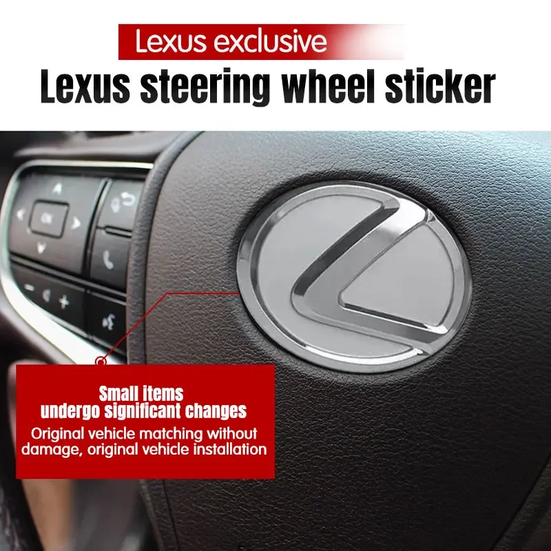 64mm 77mm electroplated high-end process metal steering wheel logo Stickers for LEXUS RX300 RX330 RX350 IS250 LX570 is200 NX RX